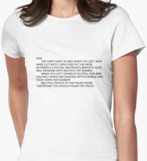 Anonymous Letter to Sammi Women's Fitted T-Shirt
