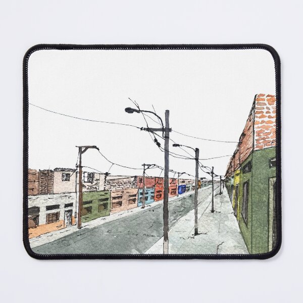 Item preview, Street Peru sketch a watercolor illustration designed and sold by Yana Mustafina | Boho Soulful Designs.