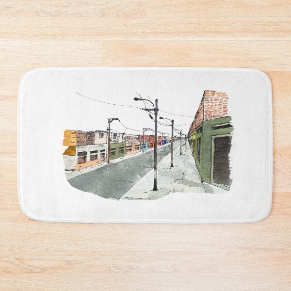 Item preview, Street Peru sketch a watercolor illustration designed and sold by Yana Mustafina | Boho Soulful Designs.