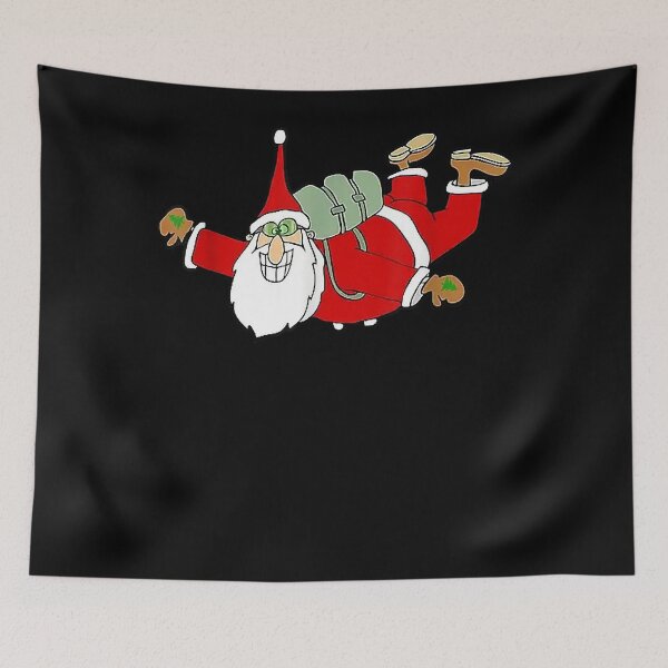 Item preview, Skydiving parachuting funny christmas santa free flying fall designed and sold by gastonfongemie.