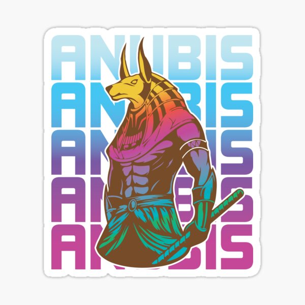 Vista previa del artículo con la obra «Dios egipcio Anubis Egipto», diseñado y vendido por MooonTees.