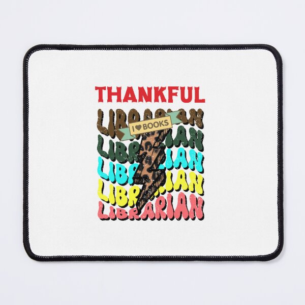 Item preview, One thankful librarian | thankful librarian quotes and sayings | thanksgiving gifts for librarians designed and sold by ThanksVibe.