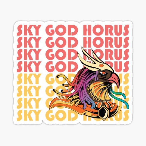 Vista previa del artículo con la obra «Cielo Dios Horus Egipto Dios Egipcio», diseñado y vendido por MooonTees.