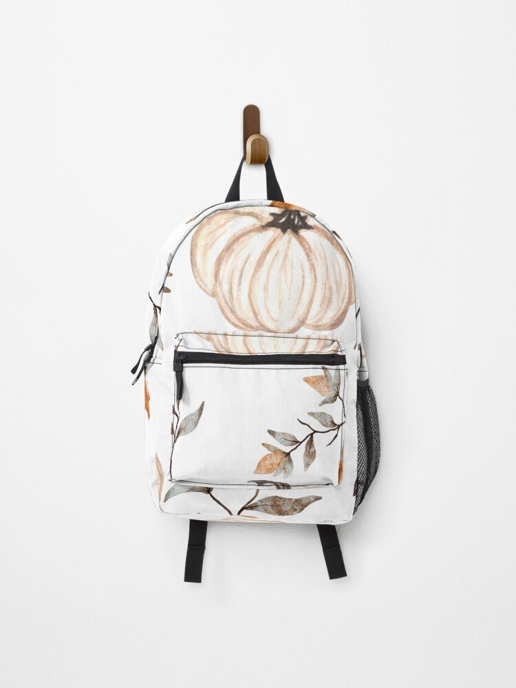 Thumbnail 1 of 3, Backpack, Fall Floral Pumpkin Pattern designed and sold by GraphicsClub.
