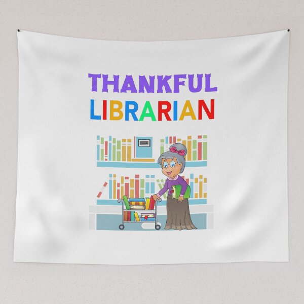 Item preview, One thankful librarian | thankful librarian quotes and sayings | thanksgiving gifts for librarians designed and sold by ThanksVibe.