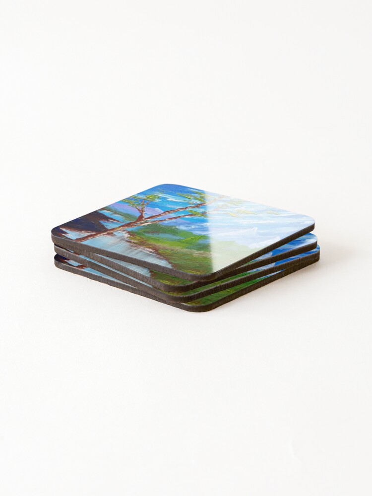 Thumbnail 4 of 5, Coasters (Set of 4), Peace River designed and sold by RudyYoder.