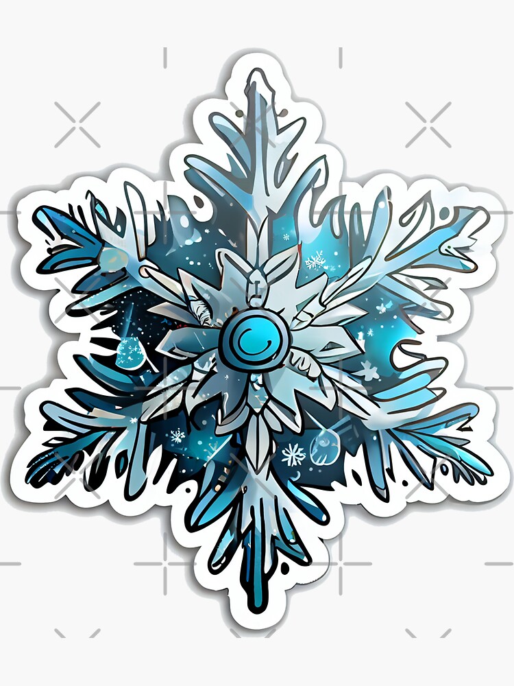Frozen Snowflake - Snowflake - Sticker