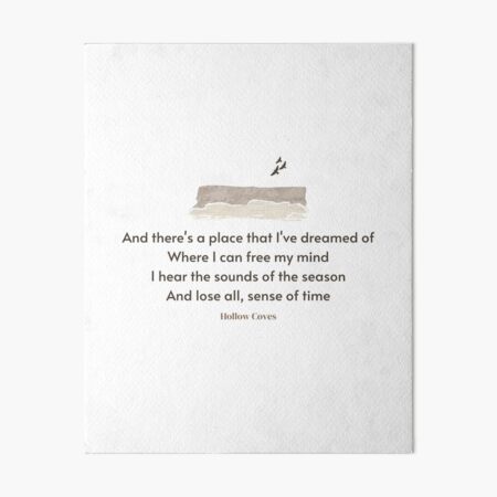 Patience Lyrics (by Hollow Coves) | Art Print