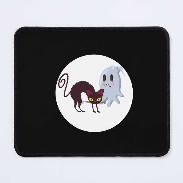 Item preview, A cat and an ghost funny sticker designed and sold by imad-bentahar.