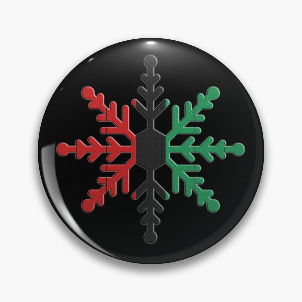 Item preview, Red, Black and Green, Kinara Striped Snowflake, Kwanzaa designed and sold by URSparklingShop.