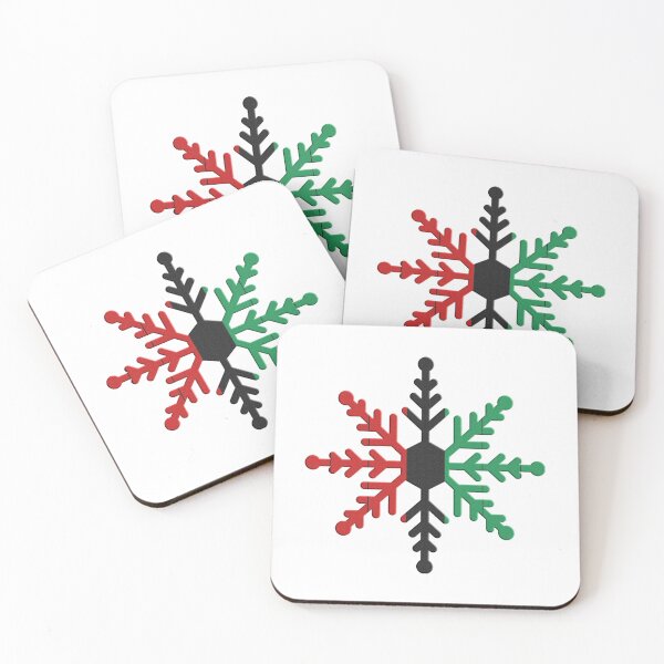 Item preview, Red, Black and Green, Kinara Striped Snowflake, Kwanzaa designed and sold by URSparklingShop.