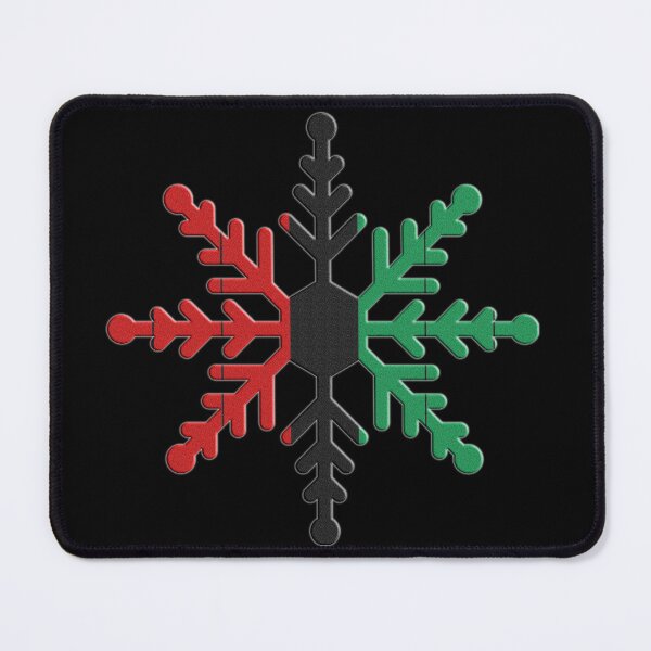 Artikelvorschau, Rot, Schwarz und Grün, Kinara gestreifte Schneeflocke, Kwanzaa entworfen und verkauft von URSparklingShop.