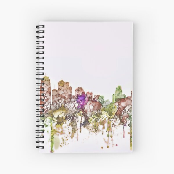 Kansas City, Missouri Skyline - Faded Glory Spiral Notebook