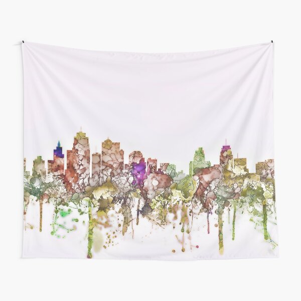 Kansas City, Missouri Skyline - Faded Glory Tapestry