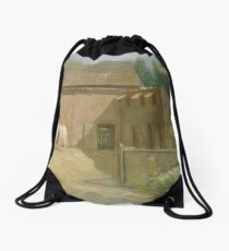 New England Barnyard by Julian Alden Weir Drawstring Bag