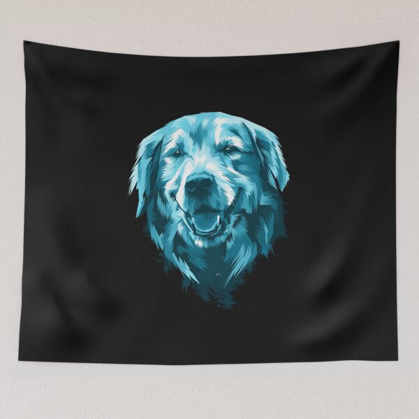 Artikelvorschau, Blauer Hundekopf entworfen und verkauft von AlbinHartwig.