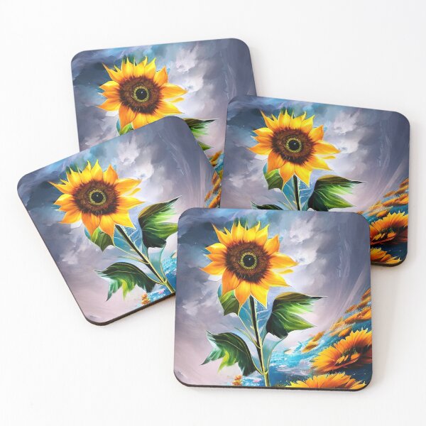 Item preview, Dramatic sunflowers artwork designed and sold by Gaspar Avila.