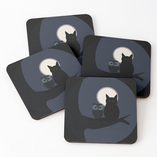 Item preview, Cat & Owl in the Night designed and sold by Bircanix.