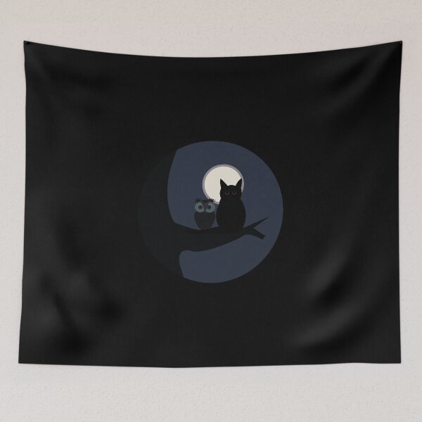Item preview, Cat & Owl in the Night designed and sold by Bircanix.