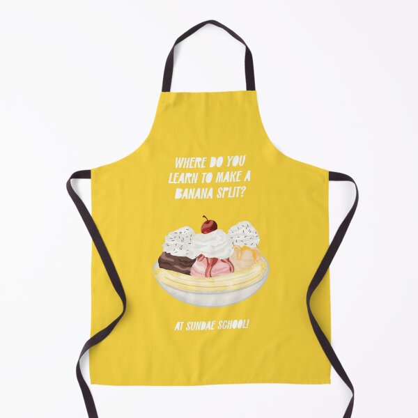 Item preview, Dad Joke - Where Do you Learn to Make a Banana Split- Yellow designed and sold by susycosta.