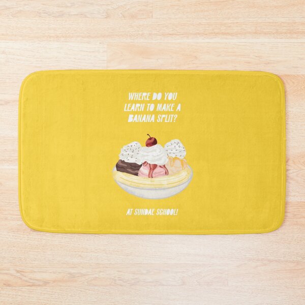Item preview, Dad Joke - Where Do you Learn to Make a Banana Split- Yellow designed and sold by susycosta.