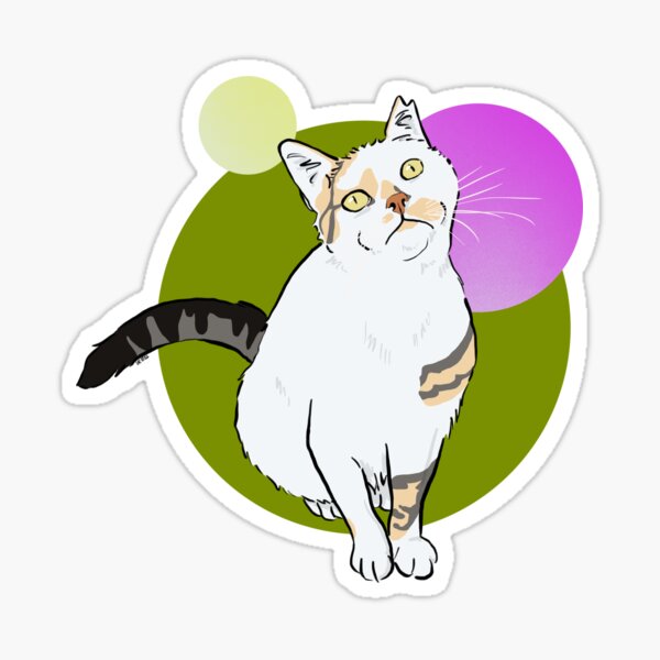 "Bubbly Cat 5" Sticker for Sale by UrsulaRodgers Redbubble