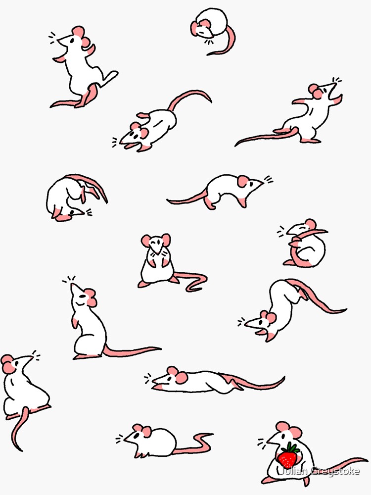 Thumbnail 3 of 3, Sticker, Rat Party designed and sold by JulianGreystok.