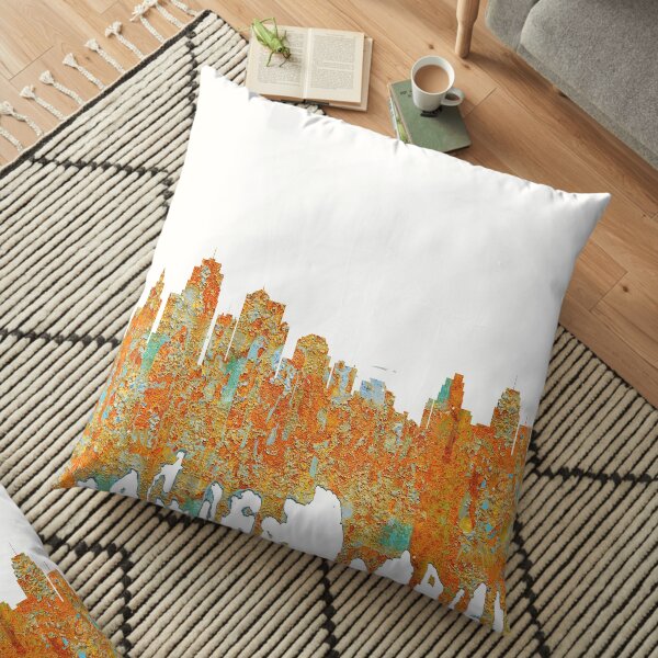 Kansas City, Missouri - Rust Floor Pillow
