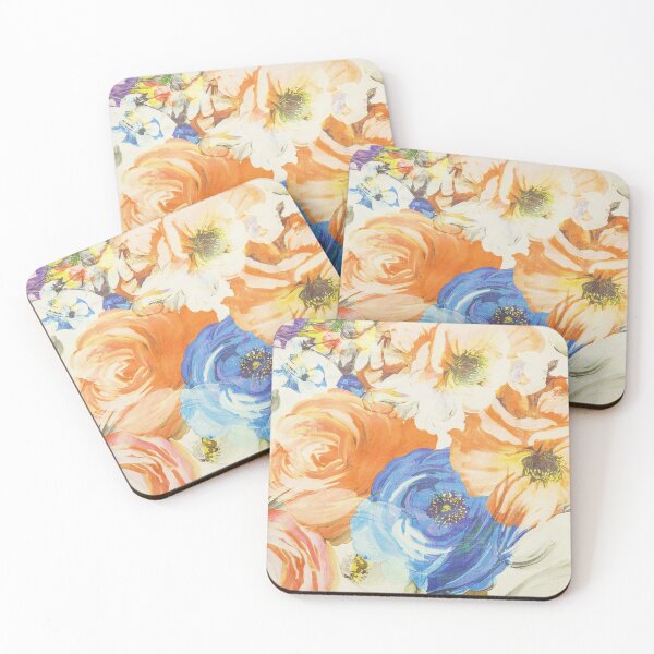 Item preview,  Pastel flowers, abstract pattern designed and sold by zeljana0504.