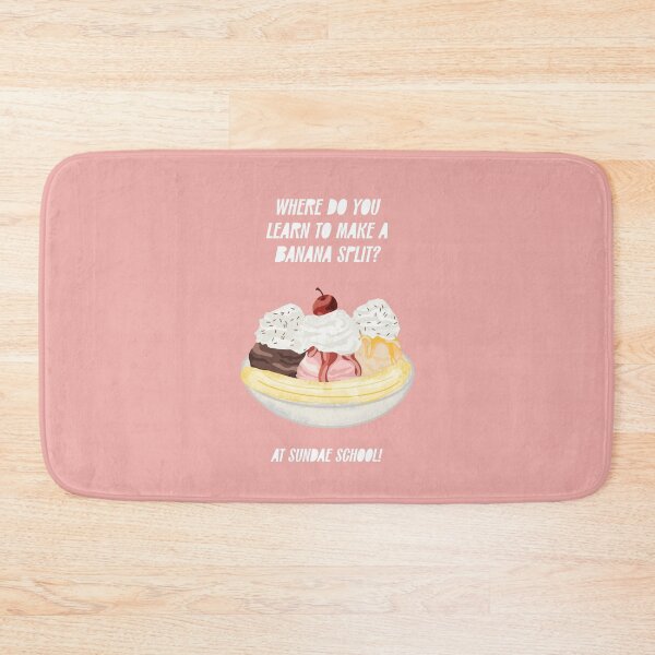 Item preview, Dad Joke - Where Do you Learn to Make a Banana Split - Pink designed and sold by susycosta.