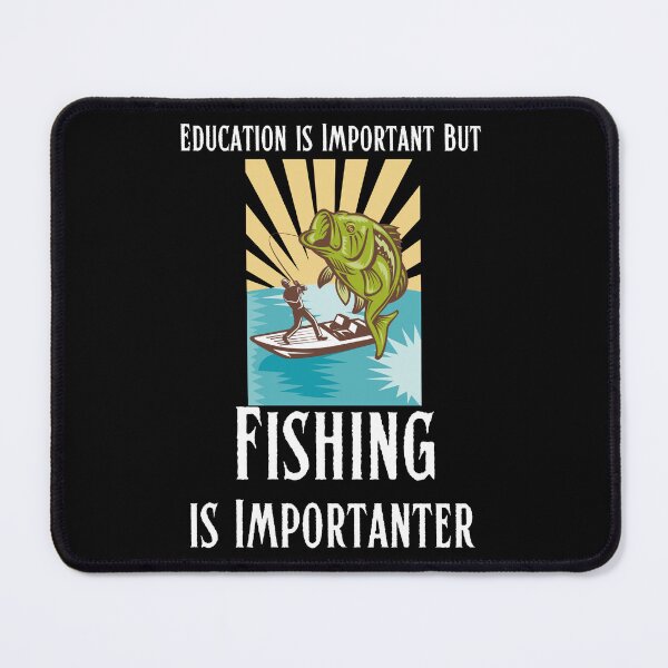 Item preview, School is Important But Fishing is Importanter, Funny Fishing, Bass Fishing, Gift for Fisherman designed and sold by Diferenty Shop ⭐⭐⭐⭐⭐.