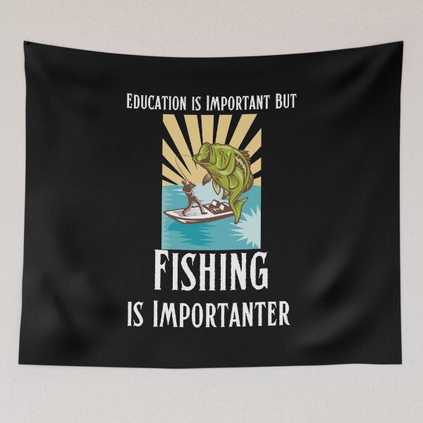Item preview, School is Important But Fishing is Importanter, Funny Fishing, Bass Fishing, Gift for Fisherman designed and sold by Diferenty Shop  ⭐⭐⭐⭐⭐.