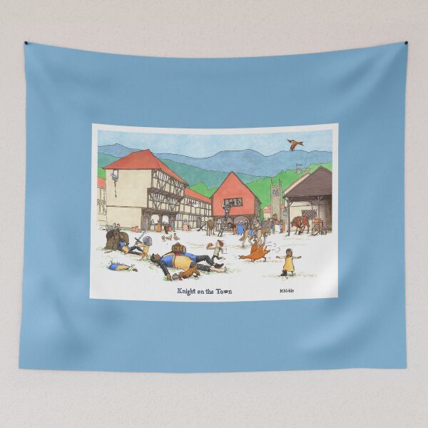 Item preview, Caballero de la ciudad - Cartel de humor medieval designed and sold by MNoblestudio.