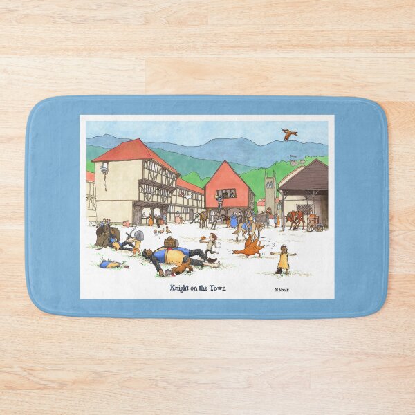 Item preview, Knight on the Town - Medieval humor poster designed and sold by MNoblestudio.