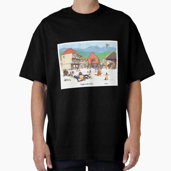 Vista previa del artículo con la obra «Caballero de la ciudad - Cartel de humor medieval», diseñado y vendido por MNoblestudio.