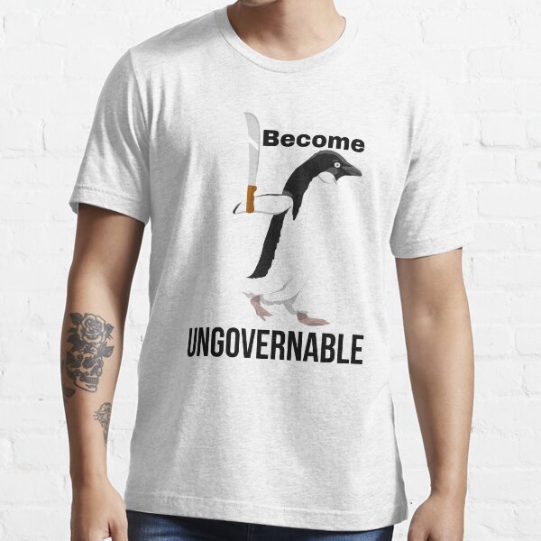 Become Ungovernable - Funny Adelie penguin With Machete Knife Essential T-Shirt