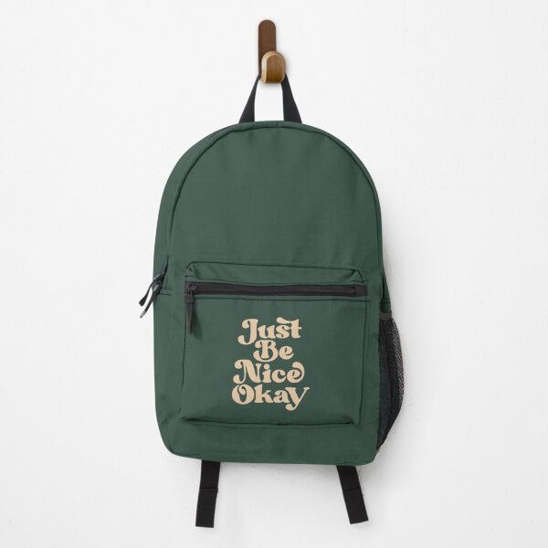 Item preview, Just Be Nice Okay inspirational typography design by The Motivated Type in green and vanilla designed and sold by MotivatedType.