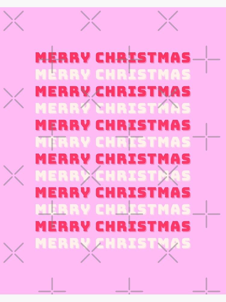 Winter Market | 03 - Abstract Christmas Tree Pink Print Preppy Decor Modern  Festive Art Print