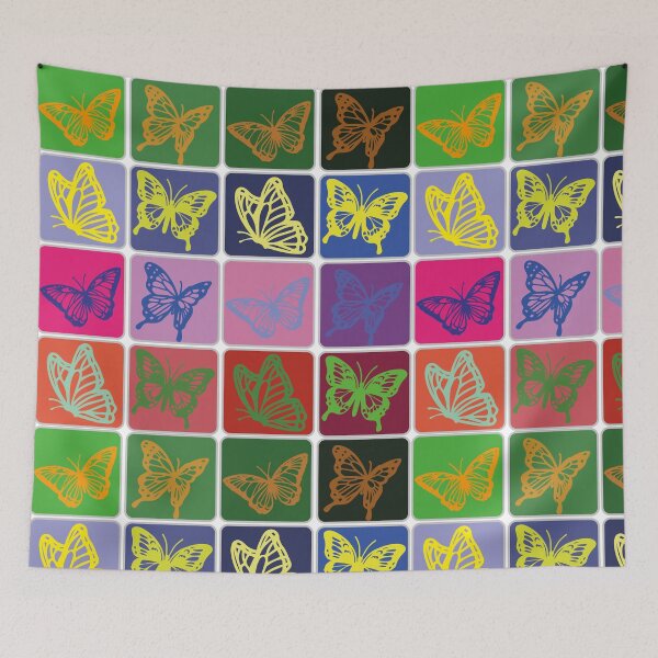 Item preview, Borboletas voando dentro de quadro coloridos  designed and sold by GirlaineSQ.