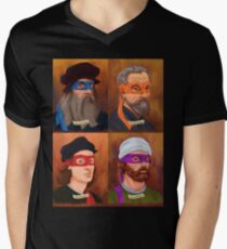 The Renaissance Ninja Artists Men's V-Neck T-Shirt