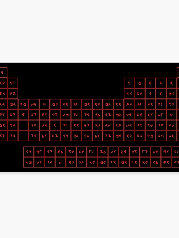 Periodic Print Klingon Table Canvas |