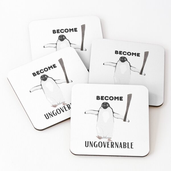 Item preview, Become Ungovernable - Funny Adelie penguin With Big knife designed and sold by BopleDesigns.