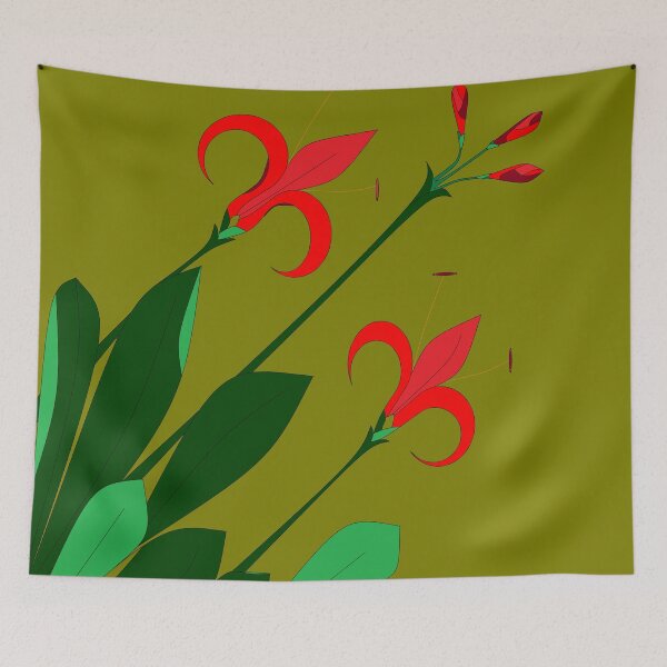 Item preview, A Group of Big Red Flowers with Buds designed and sold by judy snyder.