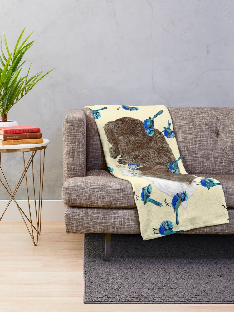 Thumbnail 2 of 6, Throw Blanket, Wombat designed and sold by Ruta.