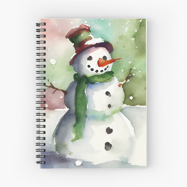 Item preview, Christmas Watercolor Snowman Wearing a Hat In the Snow designed and sold by CGSGraphics.