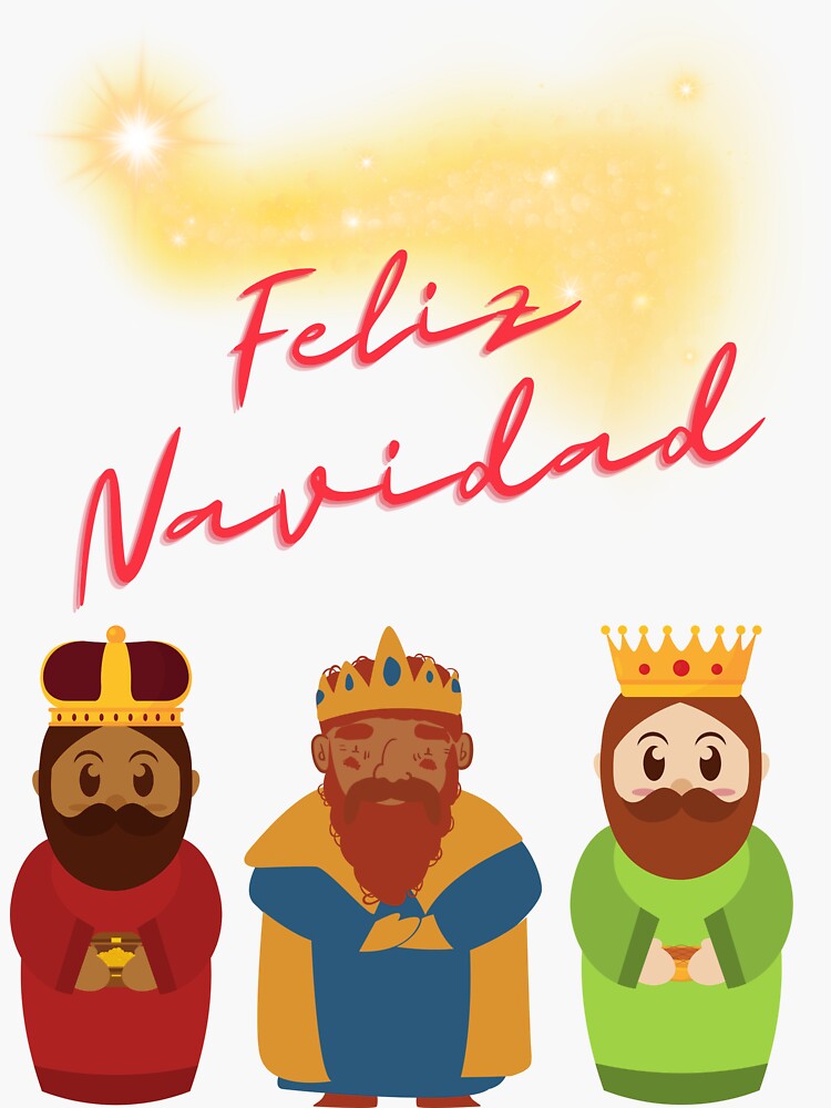 "Merry Christmas kings day shooting star" Sticker for Sale by