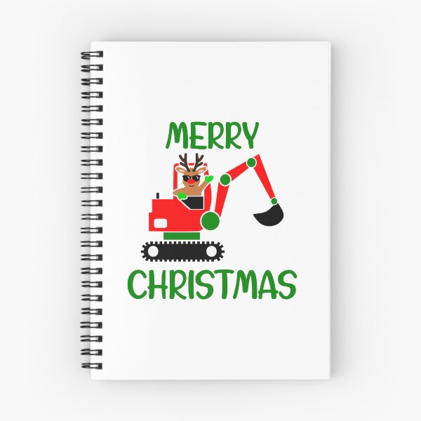 Item preview, Merry Christmas Digger Construction Worker designed and sold by OrnamentallyYou.