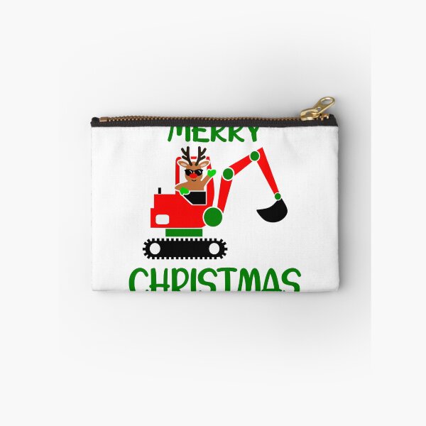 Item preview, Merry Christmas Digger Construction Worker designed and sold by OrnamentallyYou.