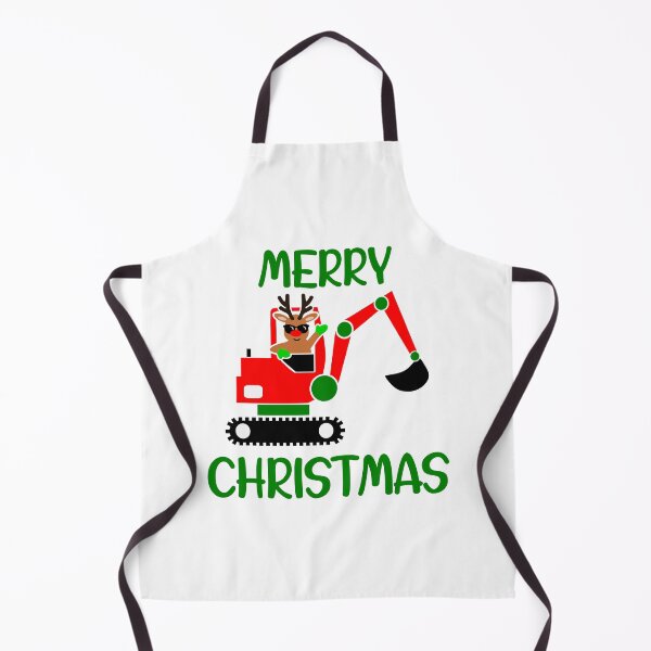 Item preview, Merry Christmas Digger Construction Worker designed and sold by OrnamentallyYou.
