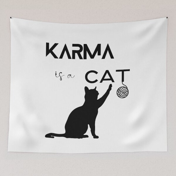 Item preview, Karma is a Cat designed and sold by Inspirely.